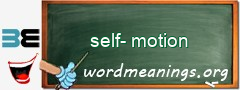 WordMeaning blackboard for self-motion